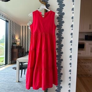 Madewell cherry tiered maxi dress xxs